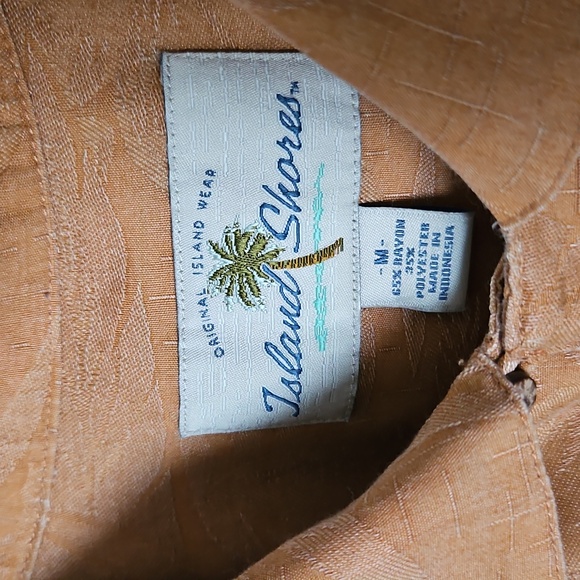 Island Shores Short Sleeve Button Down Tropical Vacation Shirt Floral Print M - Picture 3 of 10